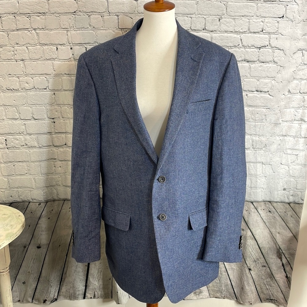JOSEPH ABBOUD LINEN COTTON BLEND MENS BLAZER